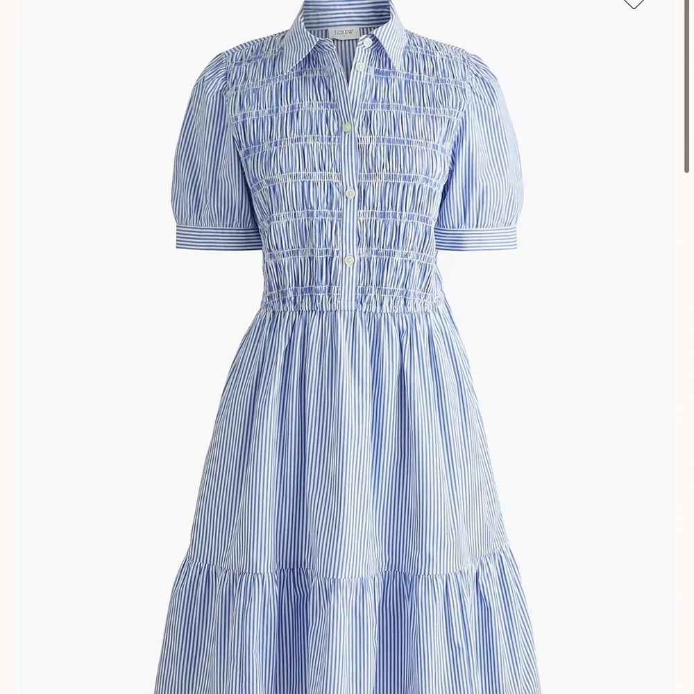 J. Crew Striped Smocked Shirt-Dress - Picture 5 of 5